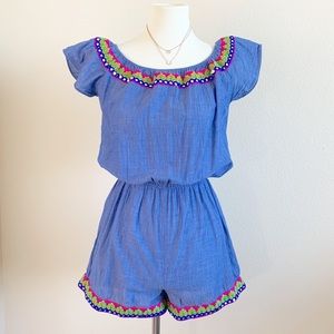 ANMOL Chambray Boho Romper